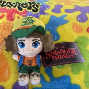 Dustin Plush Toy - Brown, Green, and Blue